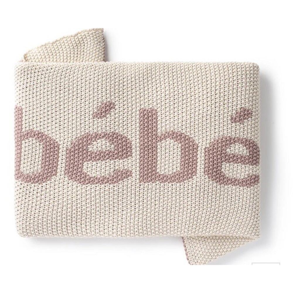 DOMANI HOME COLLECTION DH Bebe Pink Baby Knit Blanket NEW $100